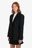 Zimmermann Black Silk Wool Tuxedo Blazer Size 4