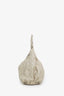 Gucci White GG Signature Leather Small Abbey D-Ring Hobo