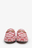 Gucci Red Canvas GG Monogram Princeton Mules Size 37