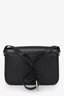 Saint Laurent 2021 Black Leather 'Fermoir' Flap Shoulder Bag