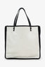 Pre-loved Chanel™ 2014 15 White/Black Canvas 5x5 Small Tote