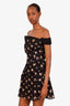 Roland Mouret Black Floral Mini Dress Size 8