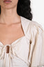 Frame Cream Cotton Tie Neck Dress Size XS