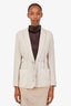 The Row Beige Belted Single-Breasted Blazer Size 4