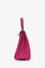 Hermès 2018 Rose Pourpre Togo Leather Retourne Kelly 25 Top Handle With Strap