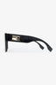Fendi Black FF Logo Square Sunglasses GHW
