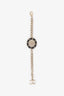 Pre-loved Chanel™ Gold Tone Interwoven Leather Chain Bracelet