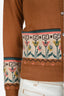 Gucci x Angela Lynne Brown Wool GG Jacquard Pattern Cardigan Size 10 Kids