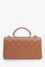 Pre-loved Chanel™ 26B Brown Lambskin Quilted Trendy CC Dual Handle Clutch with Chain
