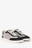 Hermès Black Leather/Grey Canvas 'Match' Sneakers Size 36