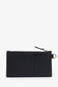 Balenciaga Black Leather Logo Wallet with Key Ring
