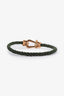 Fred 18k Yellow Gold Pave Diamond Large Cable Force 10 Bracelet Size 18