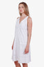 Theory White Cotton Midi Dress Size 10