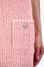 Pre-loved Chanel™ Vintage Pink Cotton Knit Sleeveless Dress with Slip Size 38