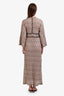 Missoni Mare Purple/Yellow Knit V-Neck Maxi Dress Size 44
