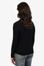 Sandro Black Ribbed Long Sleeve Polo Shirt Size 4