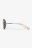Miu Miu Glitter Round Sunglasses