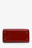 Christian Dior 2014 Red Patent Leather Medium Lady Dior With Strap