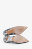 Jimmy Choo Black/White Canvas Printed Pointed Toe Heels Size 38