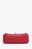 Pre-loved Chanel™ 2016-2017 Red Lambskin Mini Rectangular Flap Bag