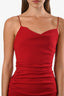 Cinq a Sept Red Ruched Side Sleeveless Body-Con Mini Dress Size 0