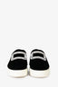 Roger Vivier Black/White Velvet Crystal Embellished 'Viv' Slip on Sneaker Size 38.5