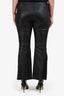 Rosetta Getty Black Lambskin Flared Pants Size 14