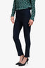 The Row Navy Pleated Skinny Trousers Size 4