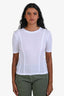 Frame White Reverse Seam Tee Size XS
