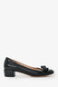 Salvatore Ferragamo Black Patent Leather Vara Pumps
