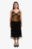 Queen and Belle Black Tulle Embroidered Skirt Size M