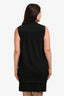 Frame Black Silk V-Neck Sleeveless Top Size M