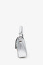 Fendi x Nicki Minaj Silver Metallic PVC Leather Sequins Baguette Crossbody Bag