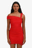 Majorelle Red Sheer Polka Dots 'Audrina' Mini Dress Size XS