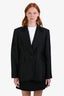 Zimmermann Black Silk Wool Tuxedo Blazer Size 4