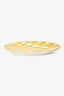 Hermès Yellow/White Ceramic Soleil d’Hermès Oval Platter Medium Model