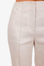 Veronica Beard Beige Linen Blend High Waisted Straight Leg Trouser Size 4