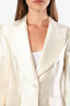 Gabriela Hearst White Silk Wool Single Blazer Size 2