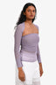Miaou Purple Mesh Strapless Top Cover Set Size S