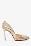 Christian Louboutin Gold Corneille 100 Pumps Size 36.5
