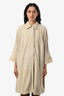 Brunello Cucinelli Cream Suede 3/4 Sleeve Trench Size 40