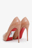Christian Louboutin Nude Patent Open-Toe Heels Size 36.5