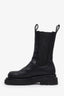 Bottega Veneta Black Leather Lug Boots Size 37