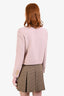 Celine Blush Pink Wool Blend Tweed Jacket Size 36