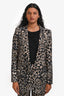 Smythe Green Camo Print Single Breasted Blazer Size 2
