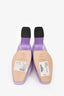 Jimmy Choo Purple Knit Patent Platform Ankle Boots Size 38.5