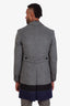 Raf Simons Grey/Blue/Black Mohair Coat Size 48 Mens