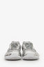 Bottega Veneta Silver Metallic Mesh 'Orbit' Sneakers Size 38