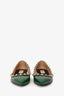 Valentino Green/Black Studded Pointed Flats Size 37