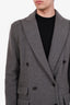 Ralph Lauren Purple Label Grey Wool Cashmere Double Breasted Coat Size M Mens